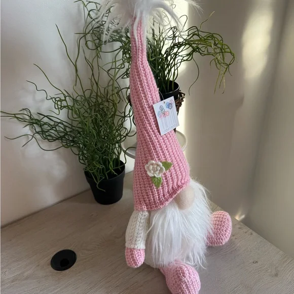 ODELETTE PINK & WHITE EASTER SWEATER GNOME - Picture 5 of 8